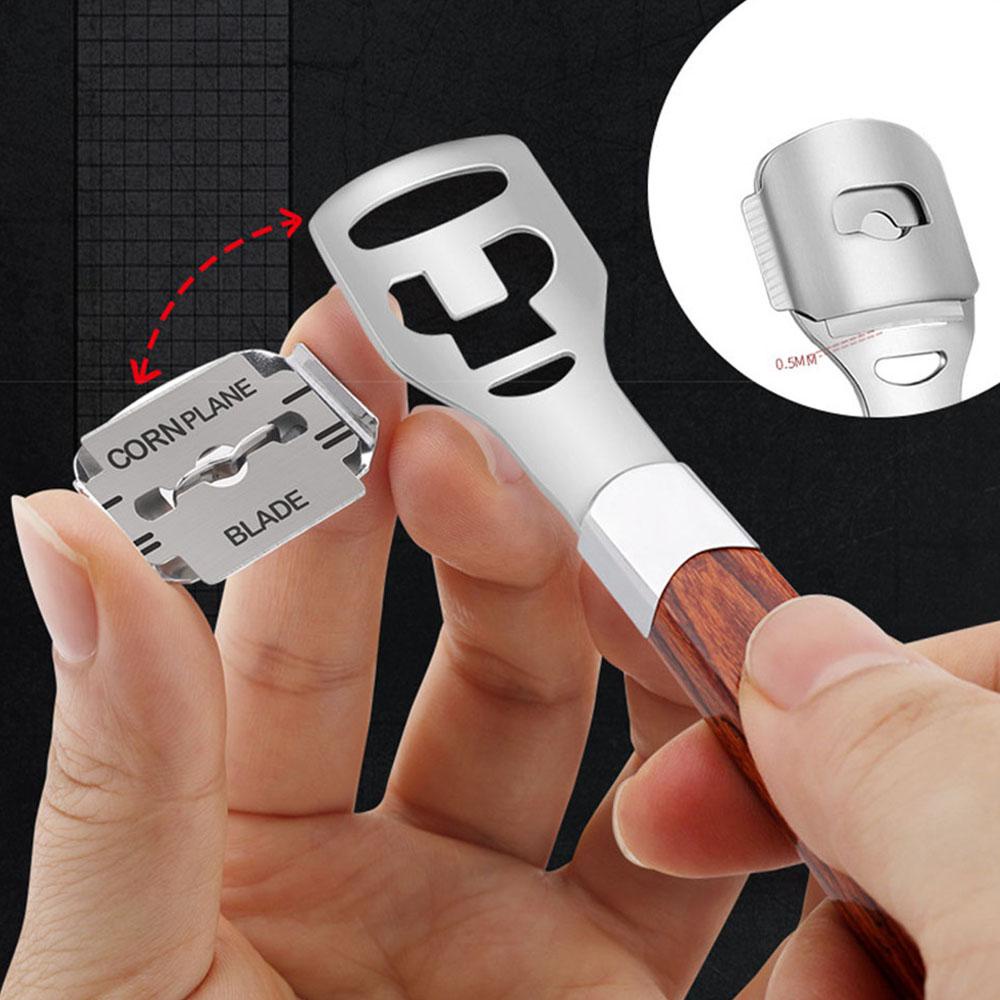 Bộ 10 Lưỡi Dao Cạo Da Chết Bằng Thép Không Gỉ Thay Thế Tiện Dụng
