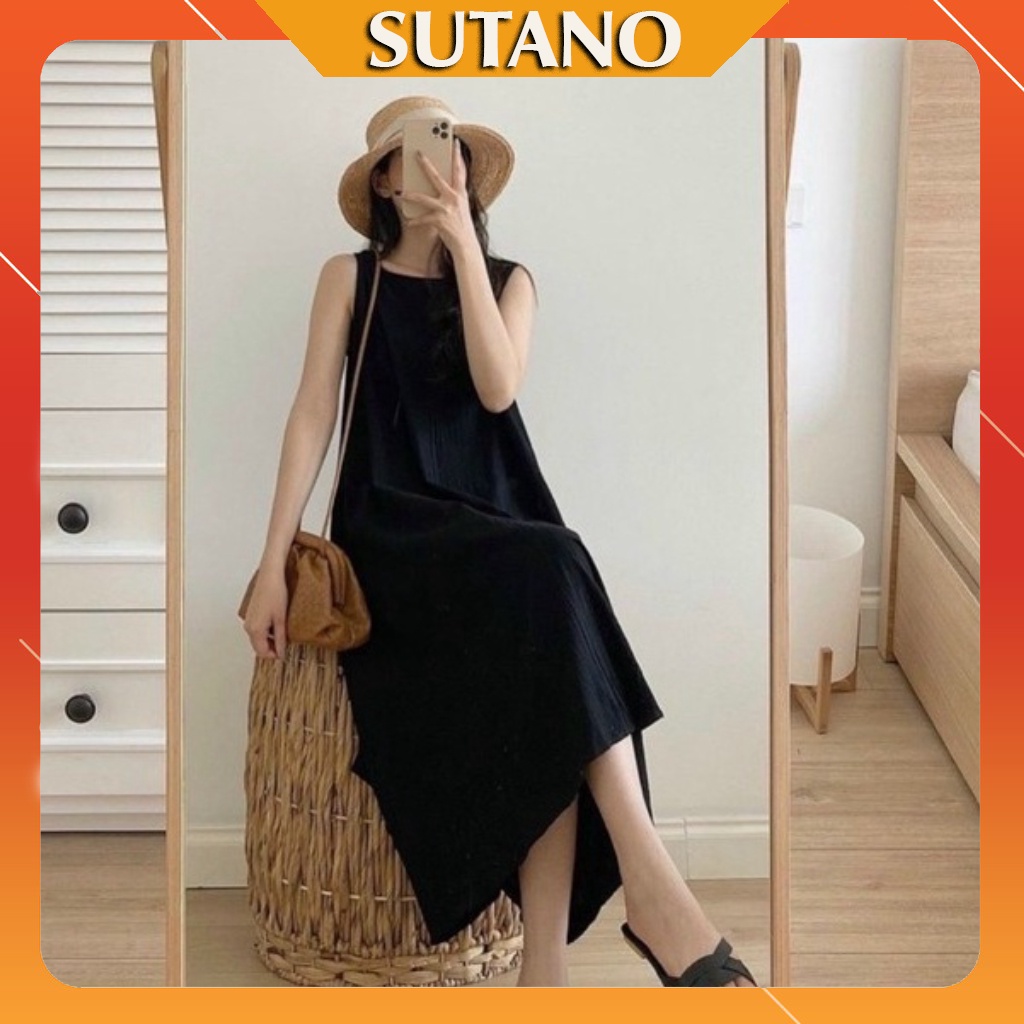 Váy suông đầm xuông nữ chất đũi lụa dáng dài xinh xắn ( bầu bí mặc đc) SUTANO - V390