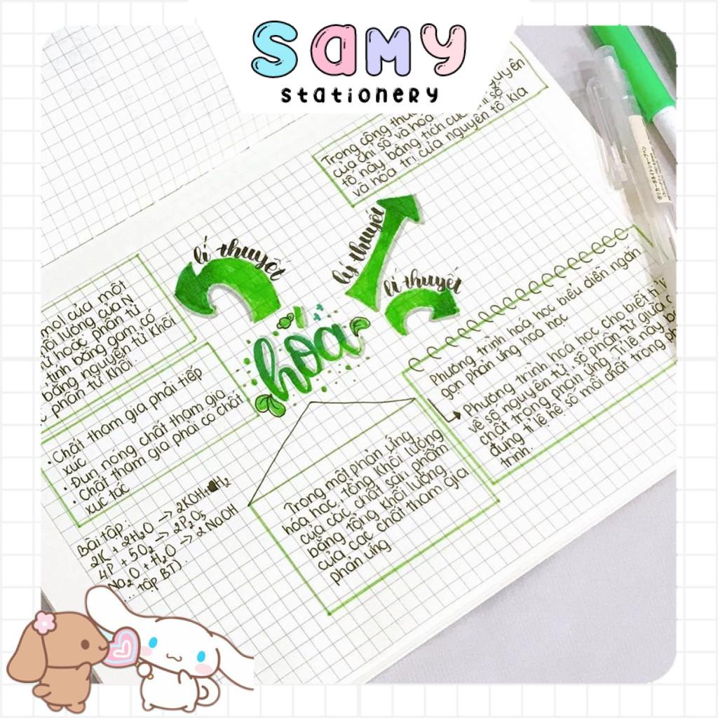 Combo 2 quyển sổ may gáy ruột Caro Klong khổ B5- 80 trang làm Bullet Journal hoặc viết bài