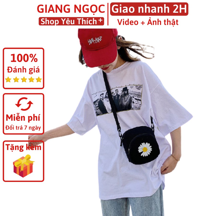 TÚI VẢI ĐEO CHÉO NỮ MINI HOA CÚC SMIKA SIÊU XINH HOT TREND