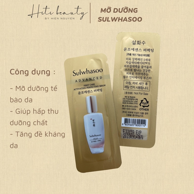tinh chất khởi động first care sulwhaoo