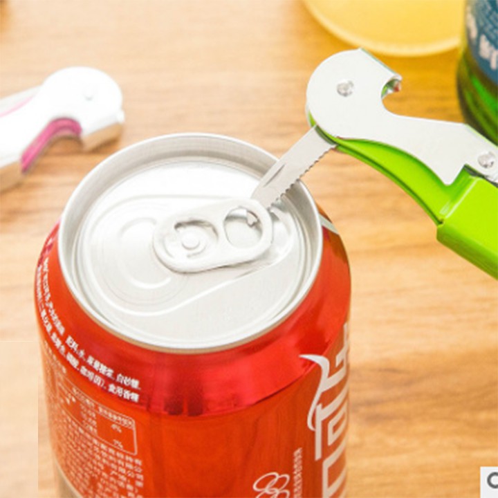 Bật mở nắp chai bia 4 in 1 tay cầm cao su