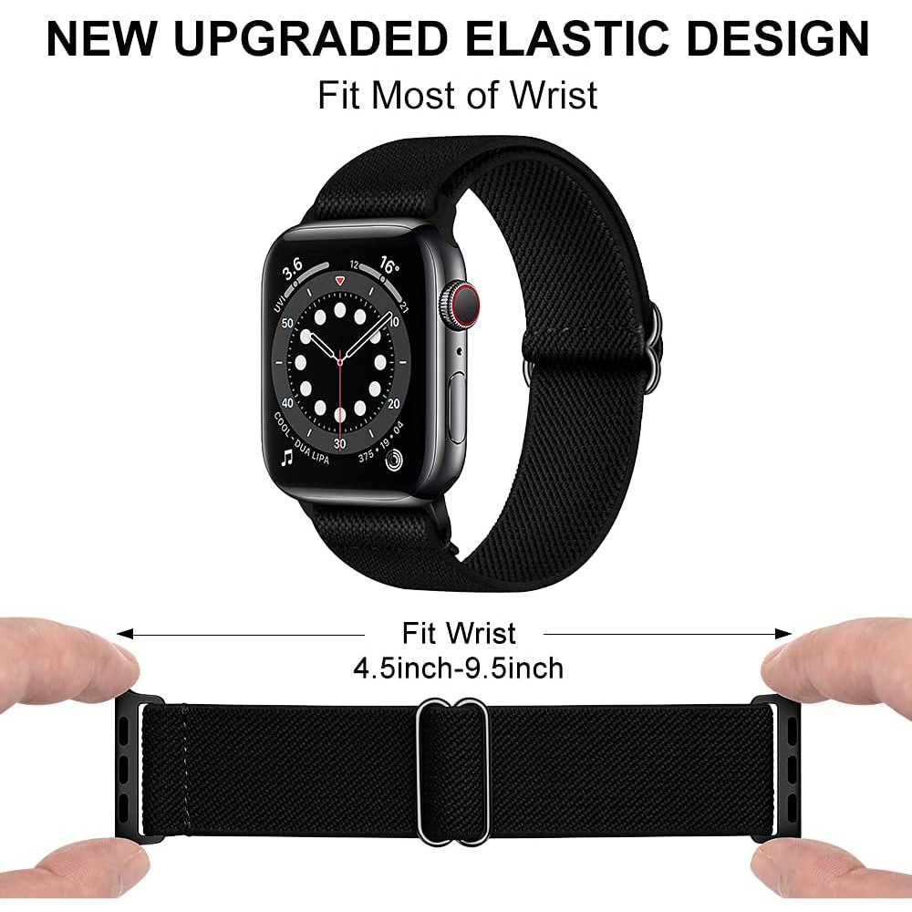 Dây Nylon Co Giãn Khóa Thép Không Gỉ Cho Đồng Hồ Apple Watch 38 / 40mm 42 / 44mm