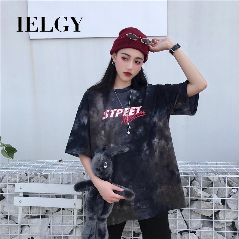 Áo thun IELGY tay ngắn dáng rộng thời trang dành cho nữ