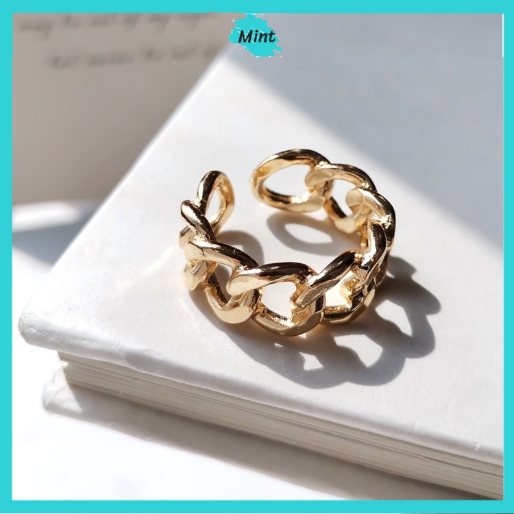 [Mã 44FASHIONSALE1 giảm 10K đơn 50K]Nhẫn Đơn Bản To ❤️FREESHIP❤️ Nhẫn Nữ Cá Tính Có Mở Điều Chỉnh