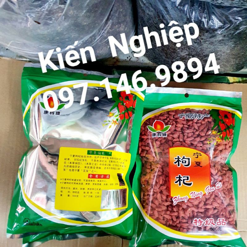 [Dưỡng Nhan] Kỷ Tử Ngọt Ninh Hạ Sấy Khô hột to gói 500gram | BigBuy360 - bigbuy360.vn