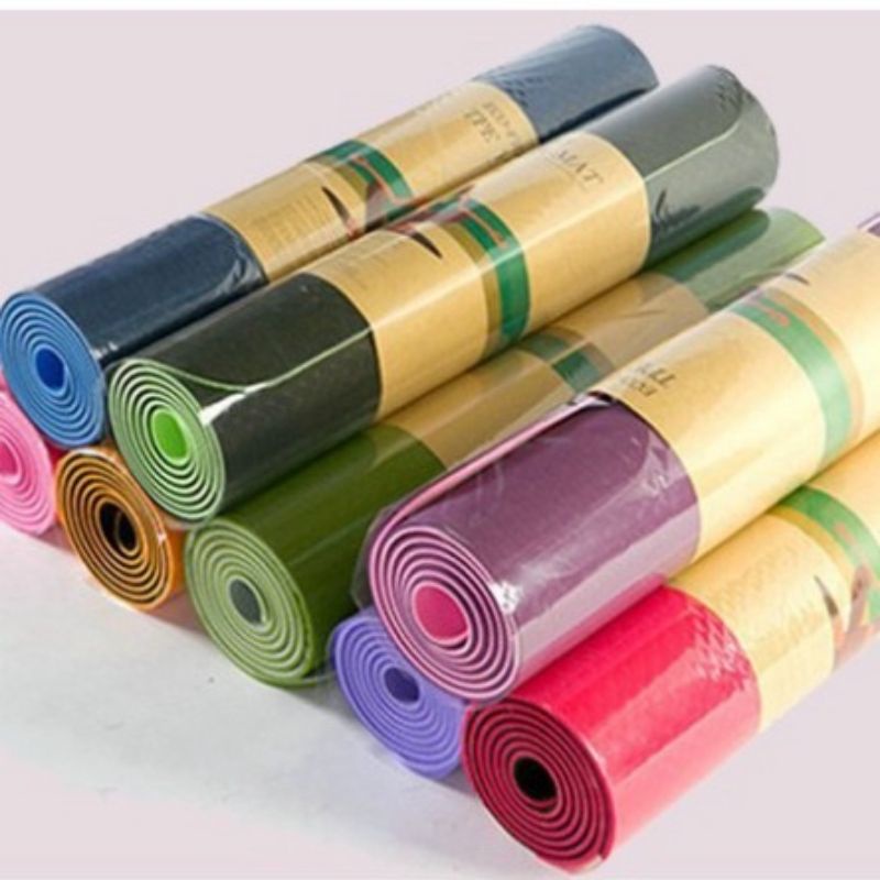 Thảm tập yoga tpe 6mm 2 lớp siêu bám