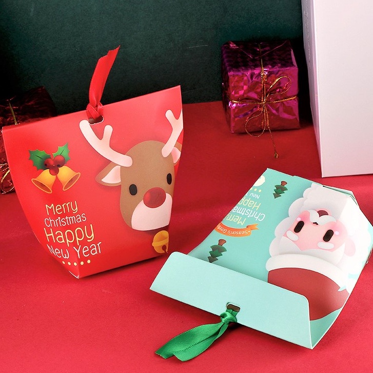 HỘP ĐỰNG QUÀ, HỘP KẸO MINI HÌNH ÔNG GIÀ NOEL CHỦ ĐỀ GIÁNG SINH, NOEL CUTE DỄ THƯƠNG