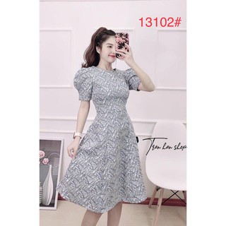 G07. 13102. ĐẦM XỐP XOÈ TAY NGẮN