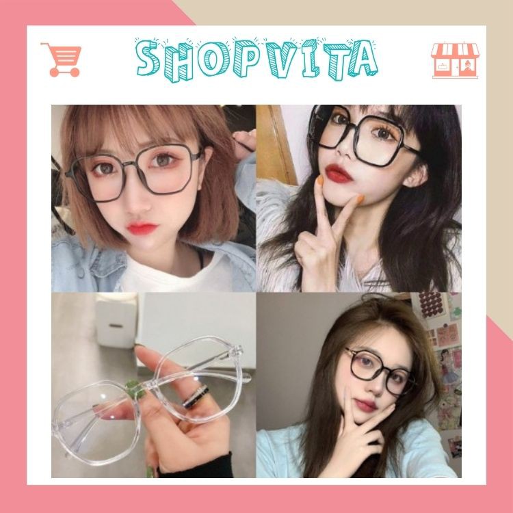 Kính Cận Nữ Shopvita Gọng Kính Cận Cao Cấp - CHỐNG LÓA, CHỐNG ÁNH SÁNG XANH, MỎI MẮT, CHỐNG BỤI