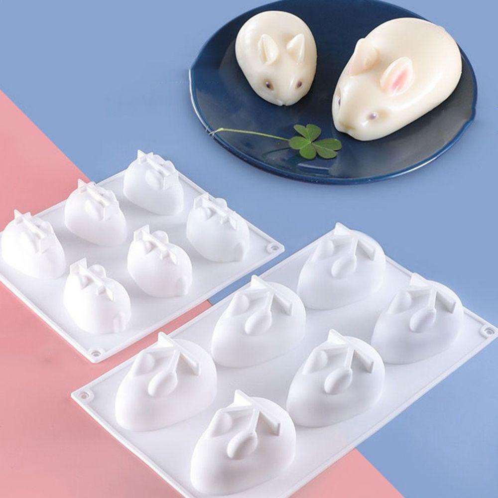AUGUSTINA Khuôn Silicone Làm Bánh Hình Thỏ 3D Thân Thiện Với Môi Trường