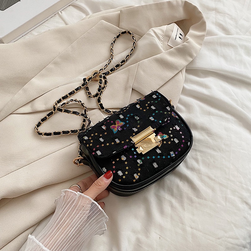 Túi Đeo Chéo Vai Đính sequin Lấp Lánh Thời Trang Dành Cho Nữ