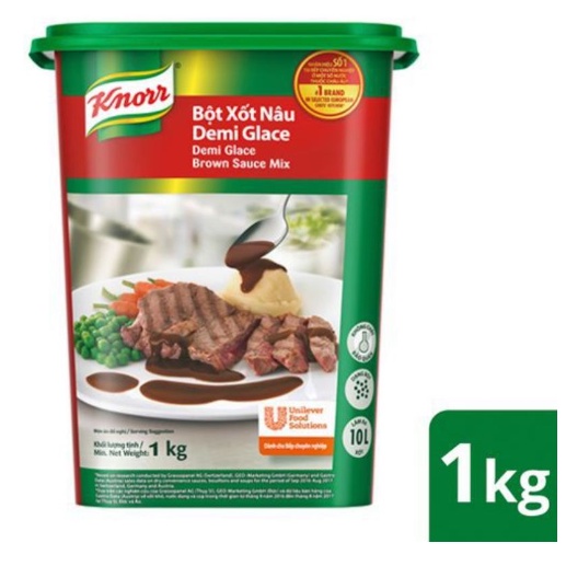 (Now)Bột Xốt Nâu Demi Glace Hộp 1kg/ Demi Glace Sauce Knorr chia túi zip 100g ,500g