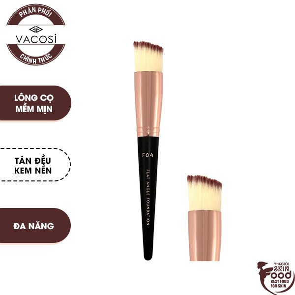 Cọ Nền Đầu Xéo Vacosi Flat Foundation Brush - F04