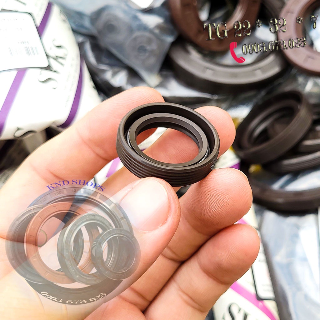 Phốt dầu SVKS TG 22*32*7, Phớt chặn nhớt trục Pully dẫn động máy nén khí trên ô tô, máy tàu thủy và xe cơ giới|KND Shops