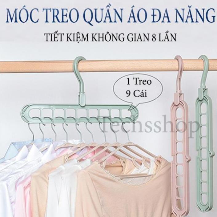 Móc 9 Lỗ móc treo quần áo đa năng Mắc Treo Quần Áo Tiện Lợi Thông minh  BN