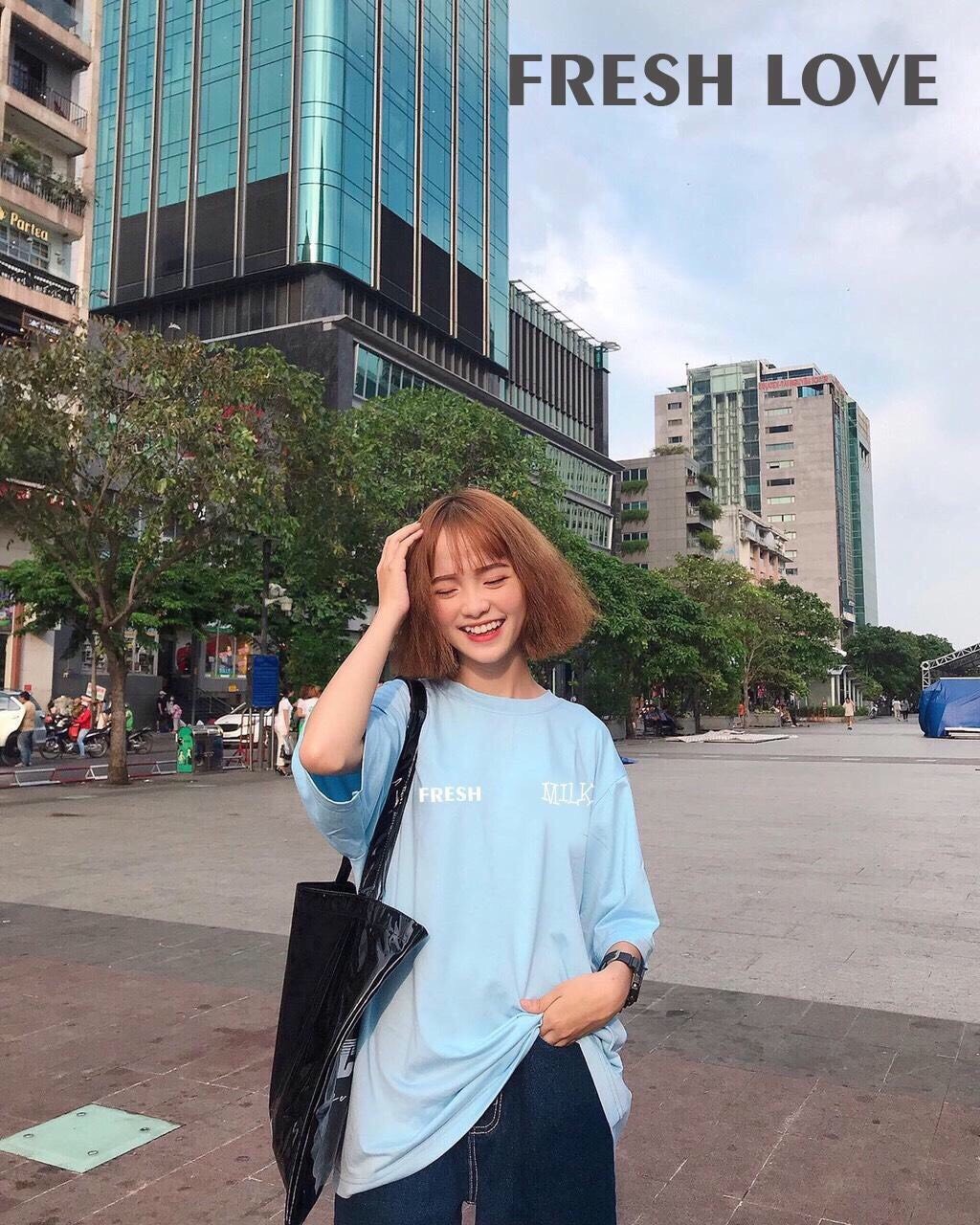 Áo Thun Unisex - Áo Cặp Nam Nữ MILK From Rộng Từ (45-75kg) | BigBuy360 - bigbuy360.vn