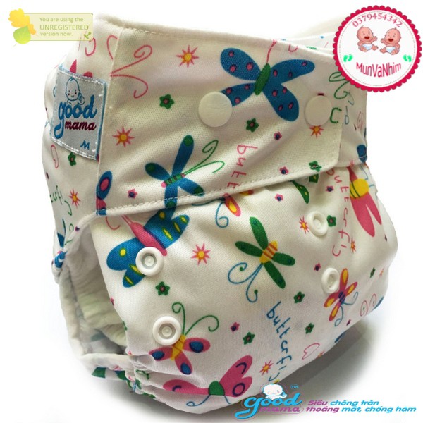 Bỉm vải , Tã vải Ban đêm, Ban ngày goodmama size M(3-13kg) L (10-20kg)