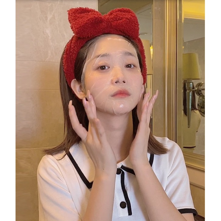 Băng đô rửa mặt nhung mềm mịn hot trend Hàn Quốc 2021 Băng đô tai thỏ xinh xắn