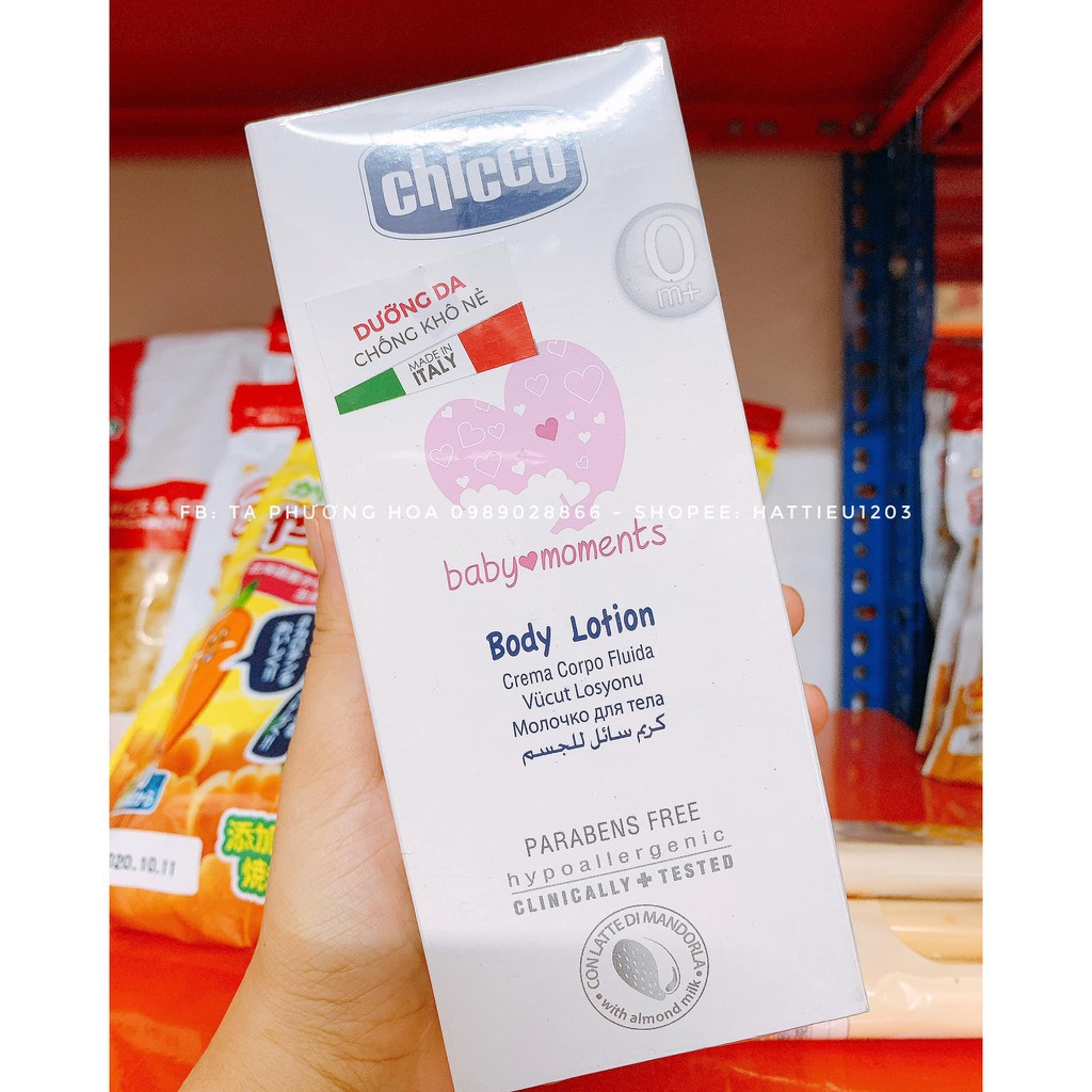 Sữa dưỡng thể chiết xuất hạnh nhân Chicco(Body Lotion)