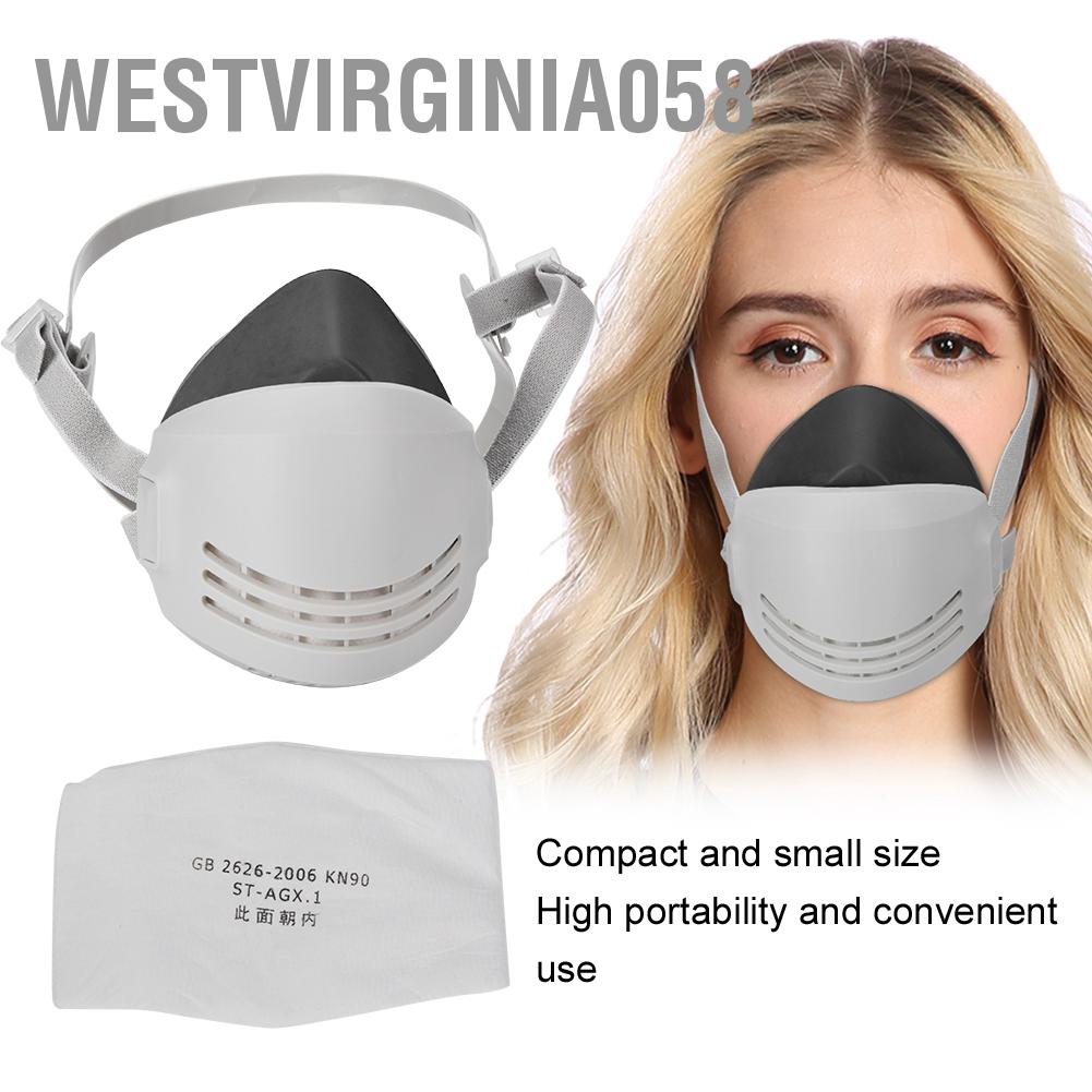 Westvirginia058 Rubber Dust Proof Respirator Mask Air Purifier Filter Protection