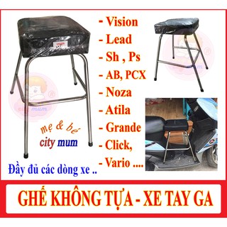 Ghế đi xe máy inox không tựa cho các dòng xe ga - ảnh sản phẩm 1