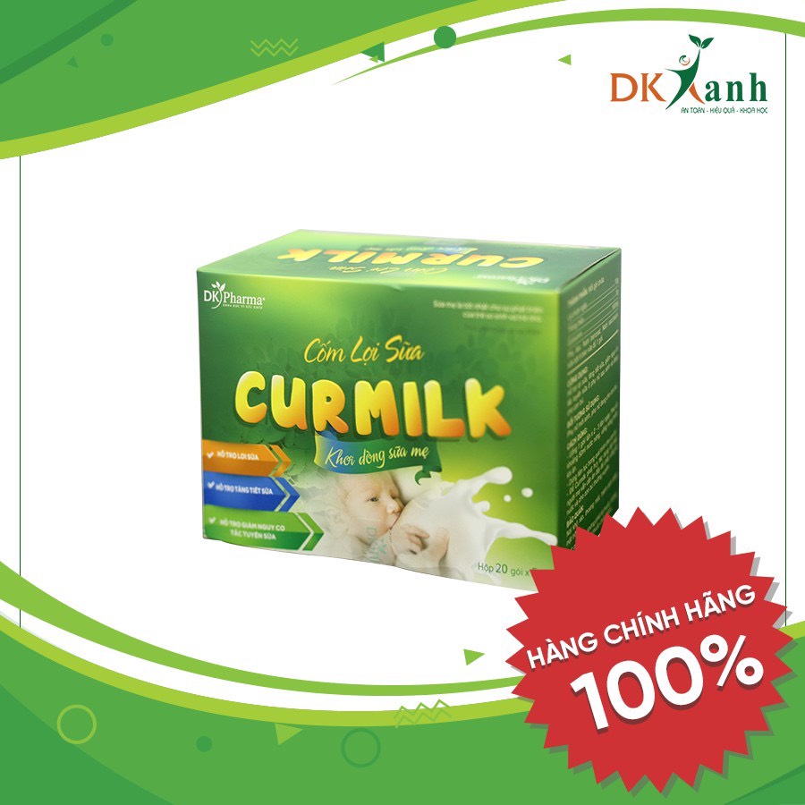 Cốm Lợi Sữa Curmilk Tăng Tiết Sữa Hàng Chính Hãng Hộp 10 Gói, Hộp 20 Gói