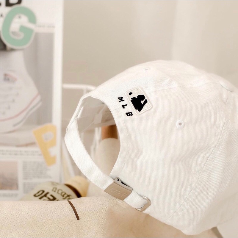 Nón/Mũ MLB Chính Hãng Màu Trắng, Hàng cắt tem, fake đền x10