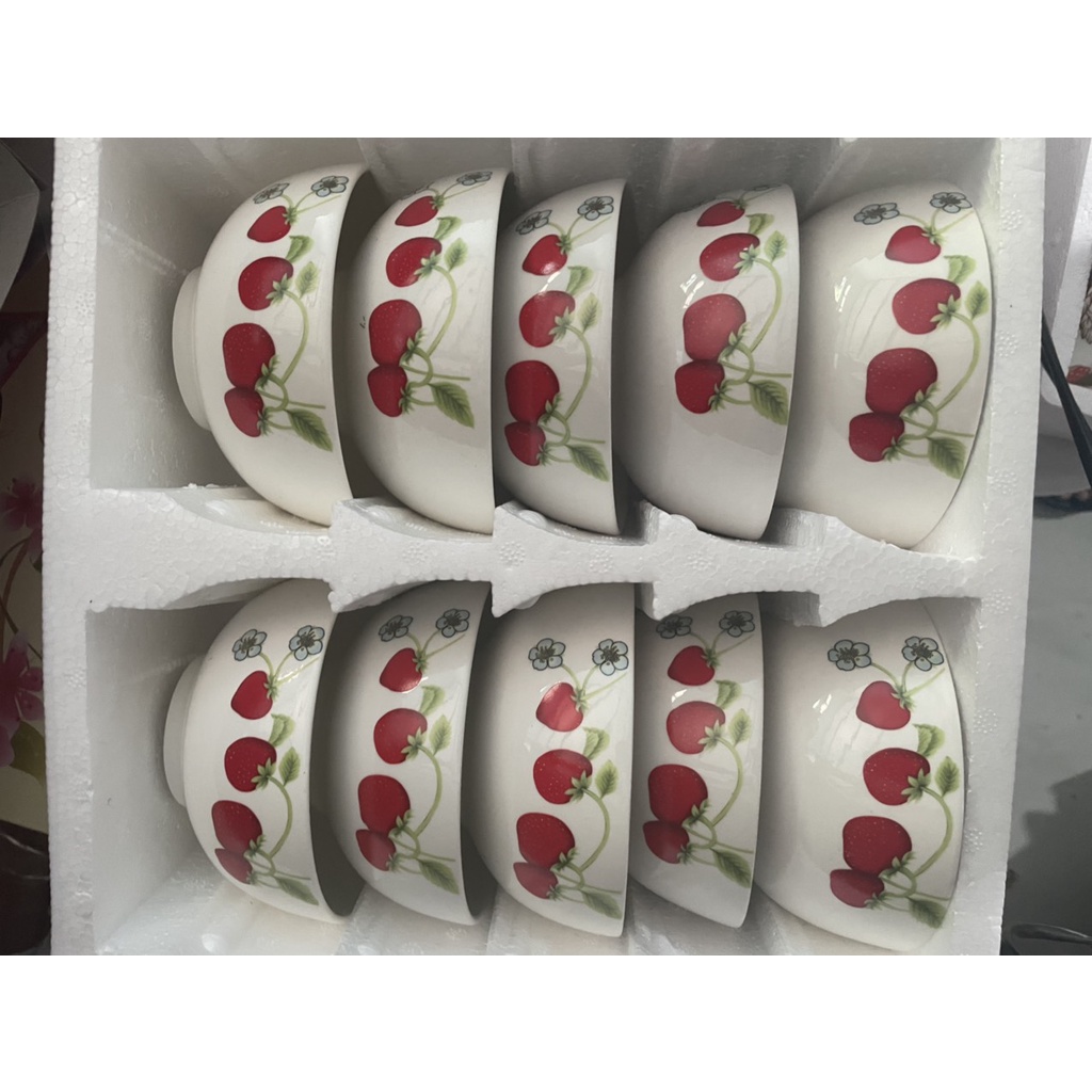 BỘ 10 CHÉN SỨ HOA VĂN CAO CẤP