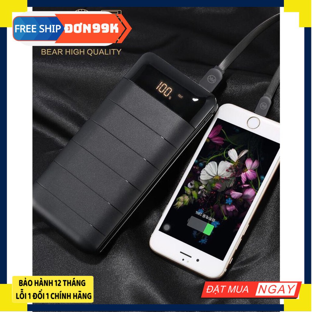 Pin Dự Phòng 20.000mAh tích hợp màn LED báo điện áp WK WP-026 -Hàng phân phối chính hãng Giá rẻ nhất shopee