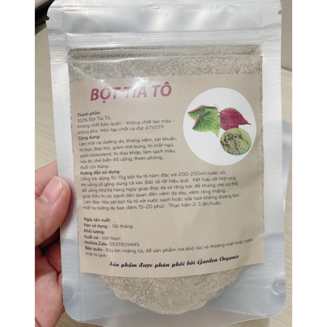 BỘT TÍA TÔ 200gr (100% nguyên chất) UỐNG - LÀM ĐẸP