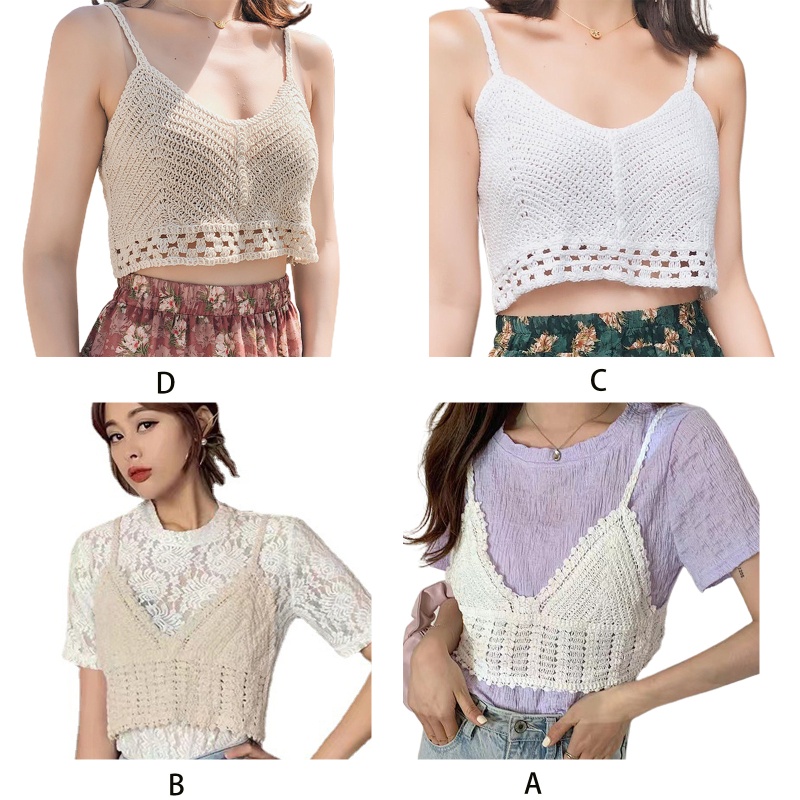 Áo croptop hai dây cổ chữ V thời trang mùa hè quyến rũ cho nữ