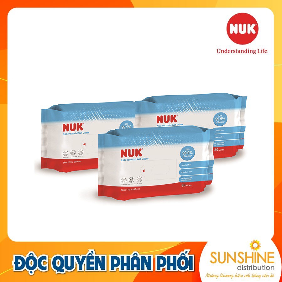 Khăn ướt NUK diệt khuẩn,không chứa cồn