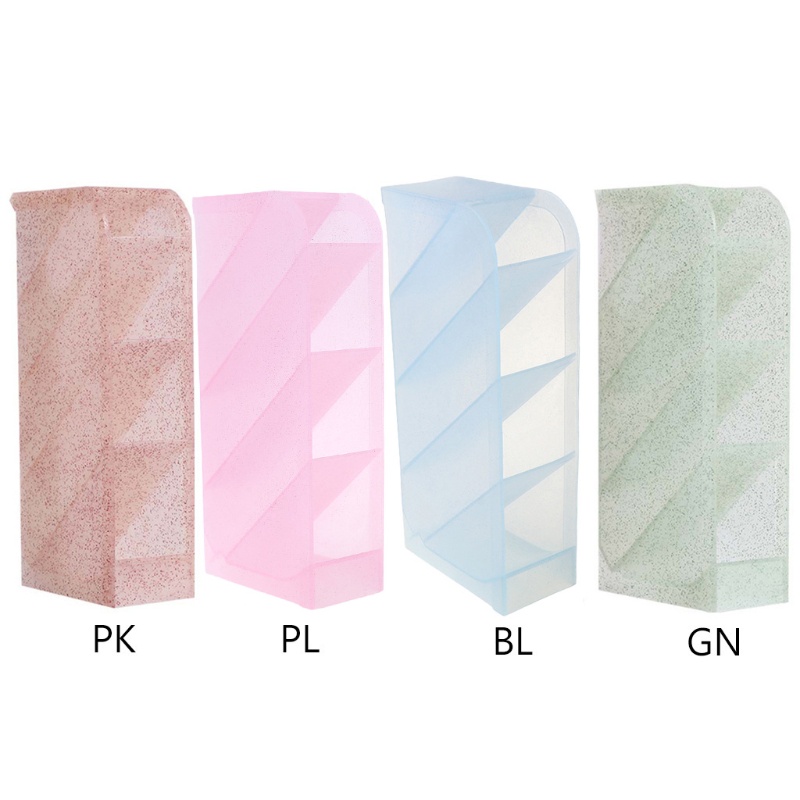 Giá Đỡ Cọ Trang Điểm 4 Ngăn Bằng Nhựa Bền Sức Chứa Lớn