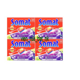 viên rửa bát somat 100 viên dùng cho máy,muối bột bóng nhập khẩu