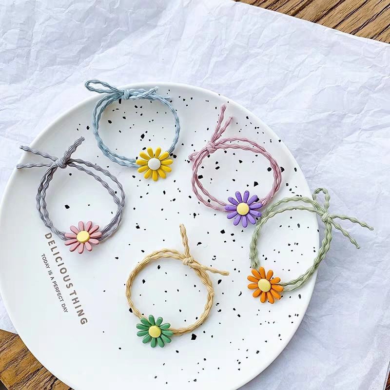 Dây buộc tóc Hàn Quốc hoa cúc DT01