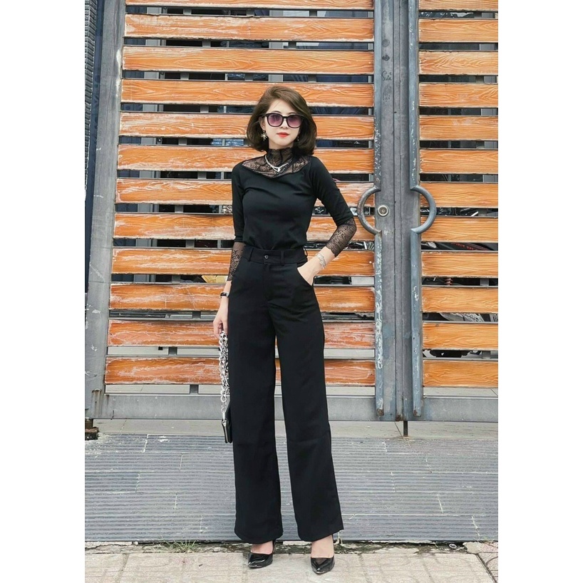 Áo Giữ Nhiệt Nữ Lót Nỉ Cổ Ren Siêu Ấm Hàng Loại Đẹp