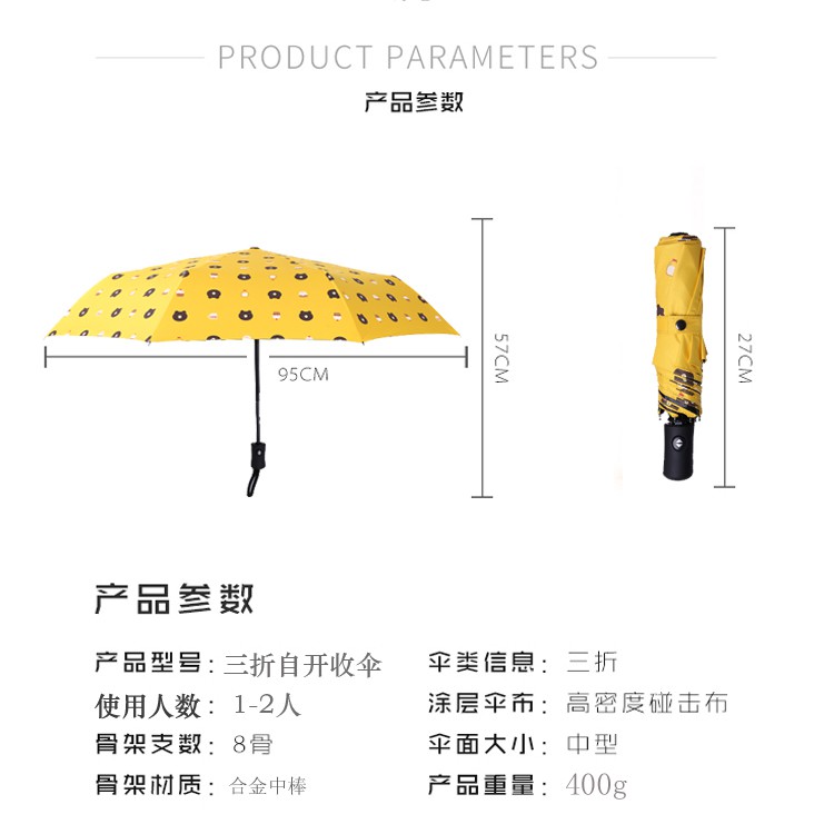 Ô dù hình gấu bunny màu sắc - O1