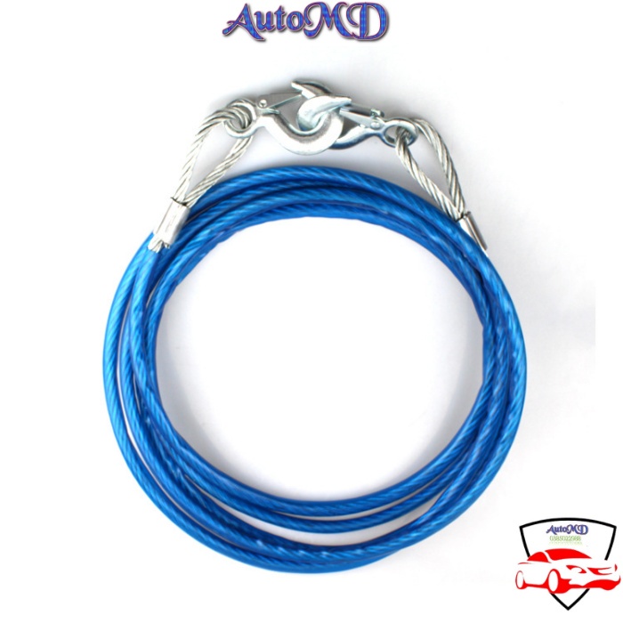 Dây cáp thép cứu hộ kéo xe hơi ô tô dài đến 5m tải trọng đến 7 tấn
