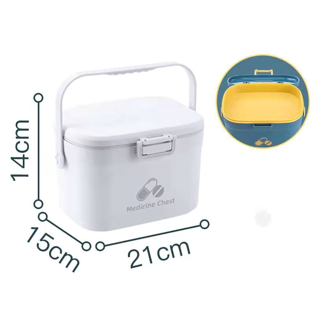 Có thể bán buôn Hộp đựng thuốc May thiếc PP 2 lớp Di động cho Văn phòng tại nhà Virgina056 Hàng giao ngay