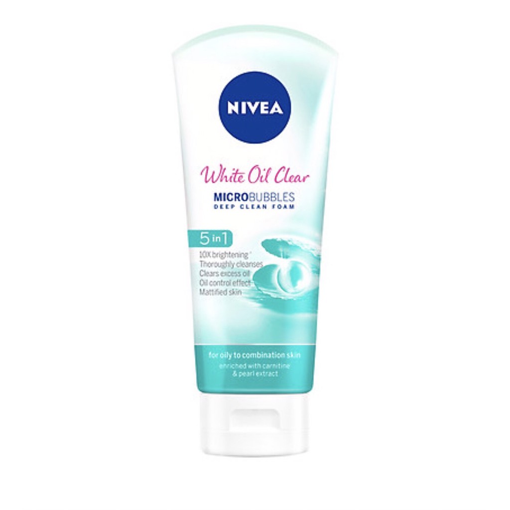 Sữa rửa Mặt NIVEA White Oil Clear giúp trắng da sạch nhờn