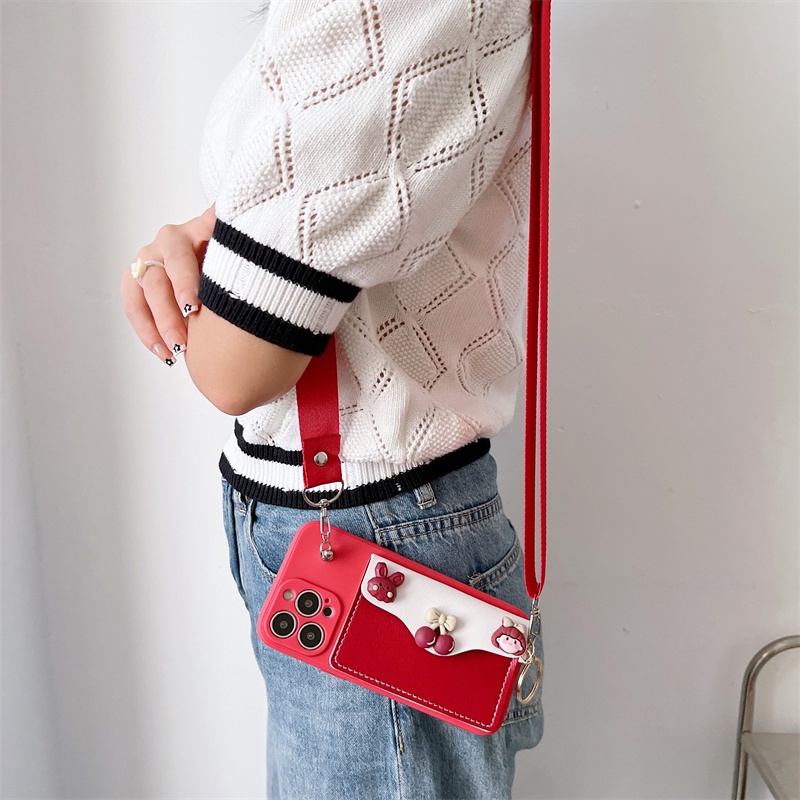 Ốp Điện Thoại Da Kèm Ví Và Dây Đeo Cho Iphone 7plus x xsmax 11 11promax 12 12pro 12promax 13 13promax