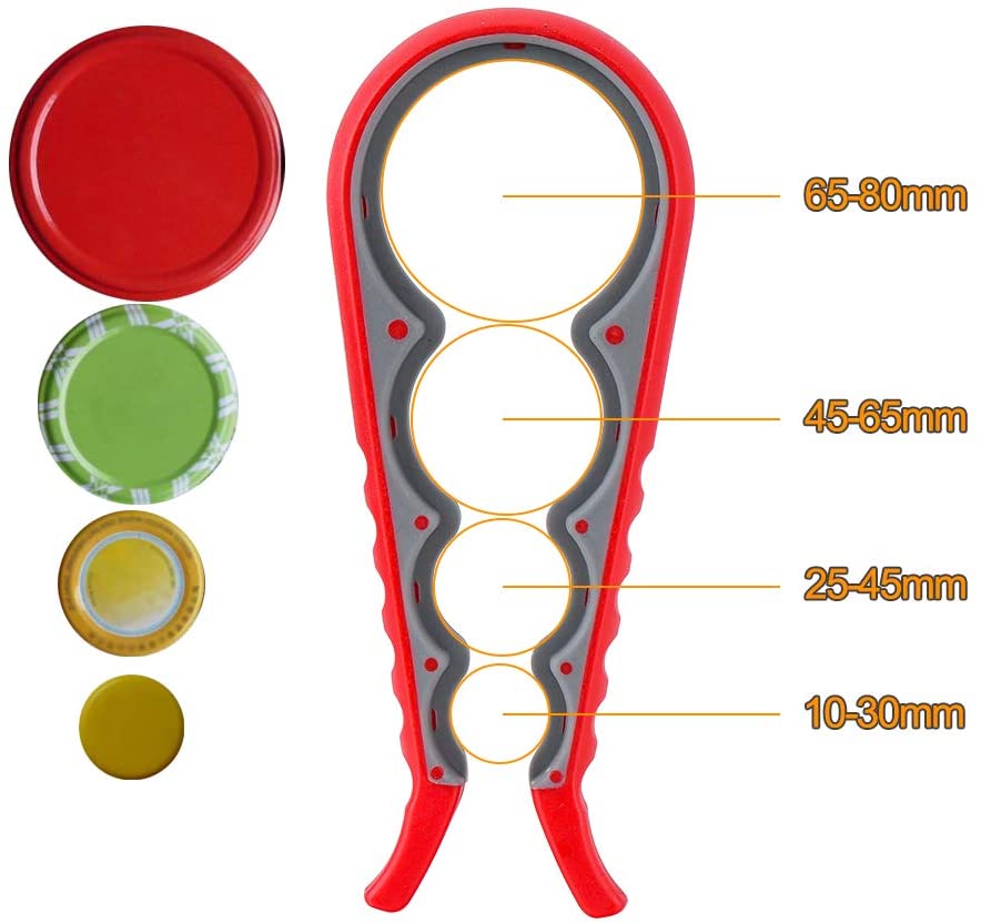 Dụng Cụ Vặn Nắp ANAEAT 4 Trong 1 Hình Bầu Dục Chống Trượt Cho Nhà Bếp