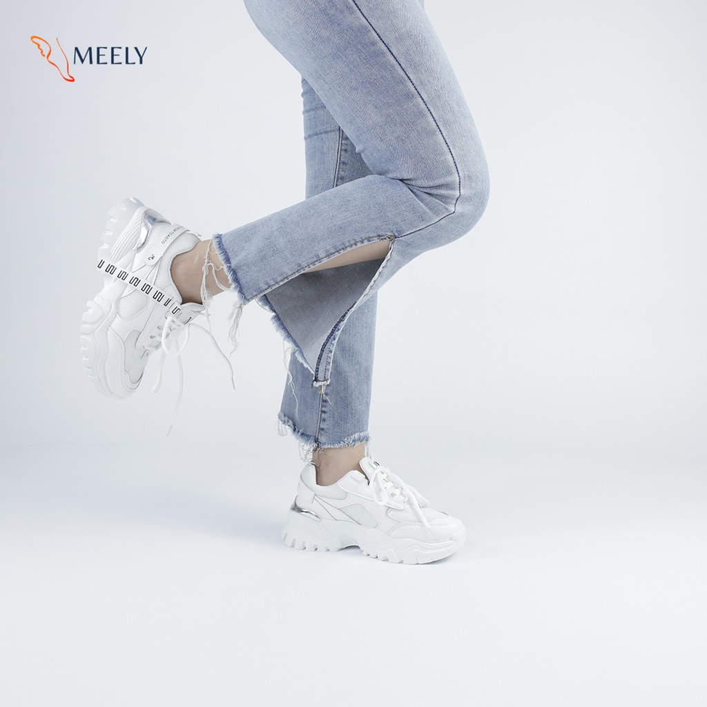 Giày Thể Thao Nữ MEELY Độn Đế Sneaker Ulzzang Năng Động - MS085