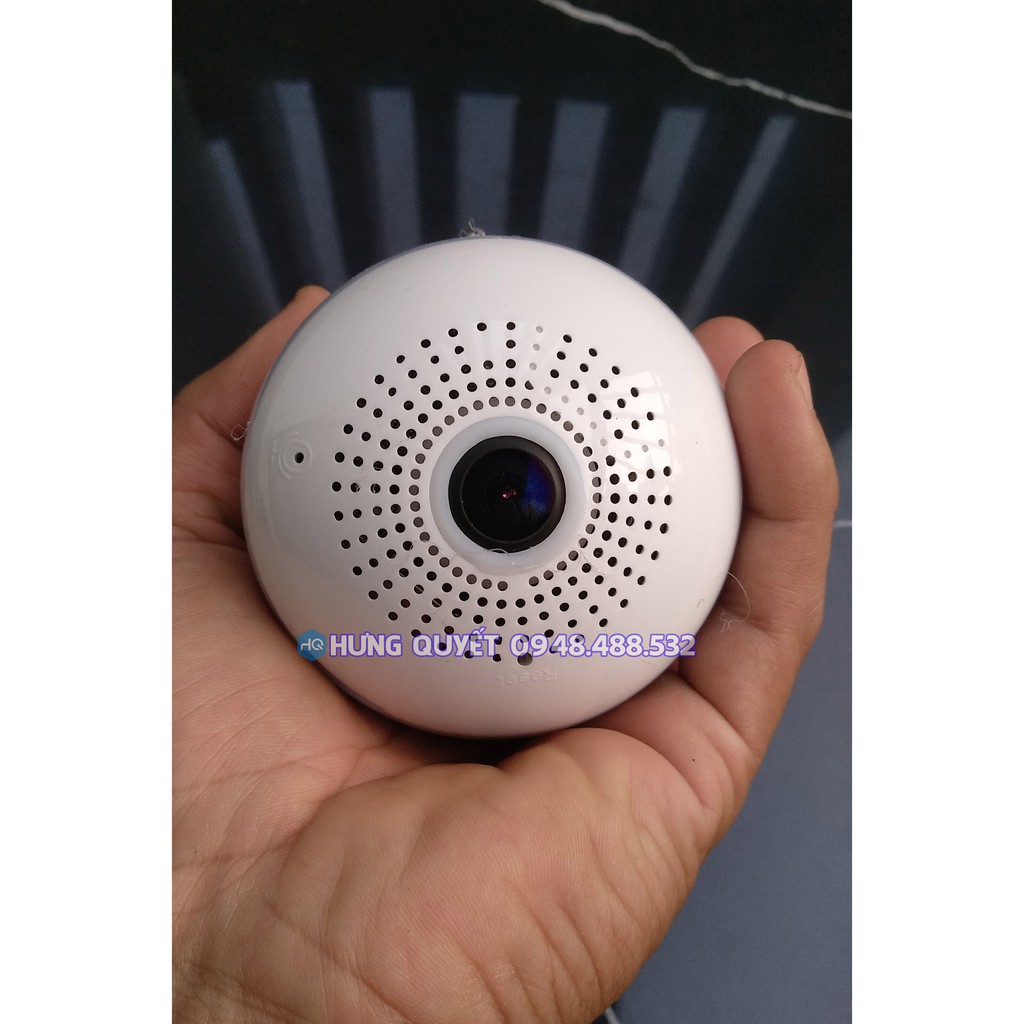 Camera Wifi IP không dây kết hợp Bóng điện quan sát toàn cảnh 360°  V380 Pro