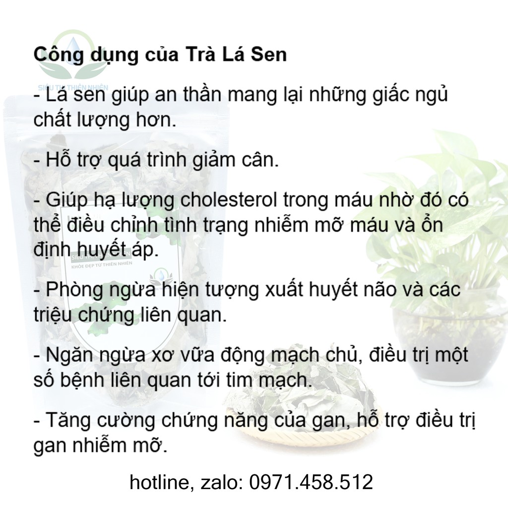 Trà lá sen sấy khô Mộc Sắc 100g