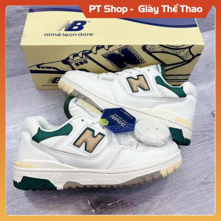 Giày New Balance 550 Green Yellow, Giày New NB crt300 574 trắng kem vàng Hót trend