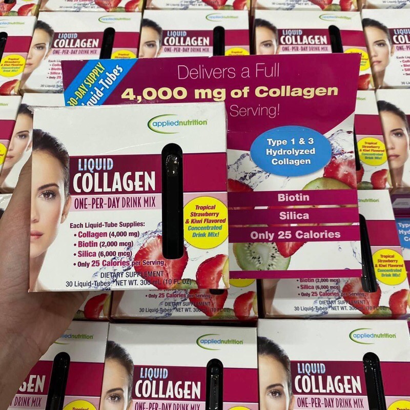 [Bill US] Nước uống đẹp da LIQUID COLLAGEN - 30 ống (Hàng Mỹ)