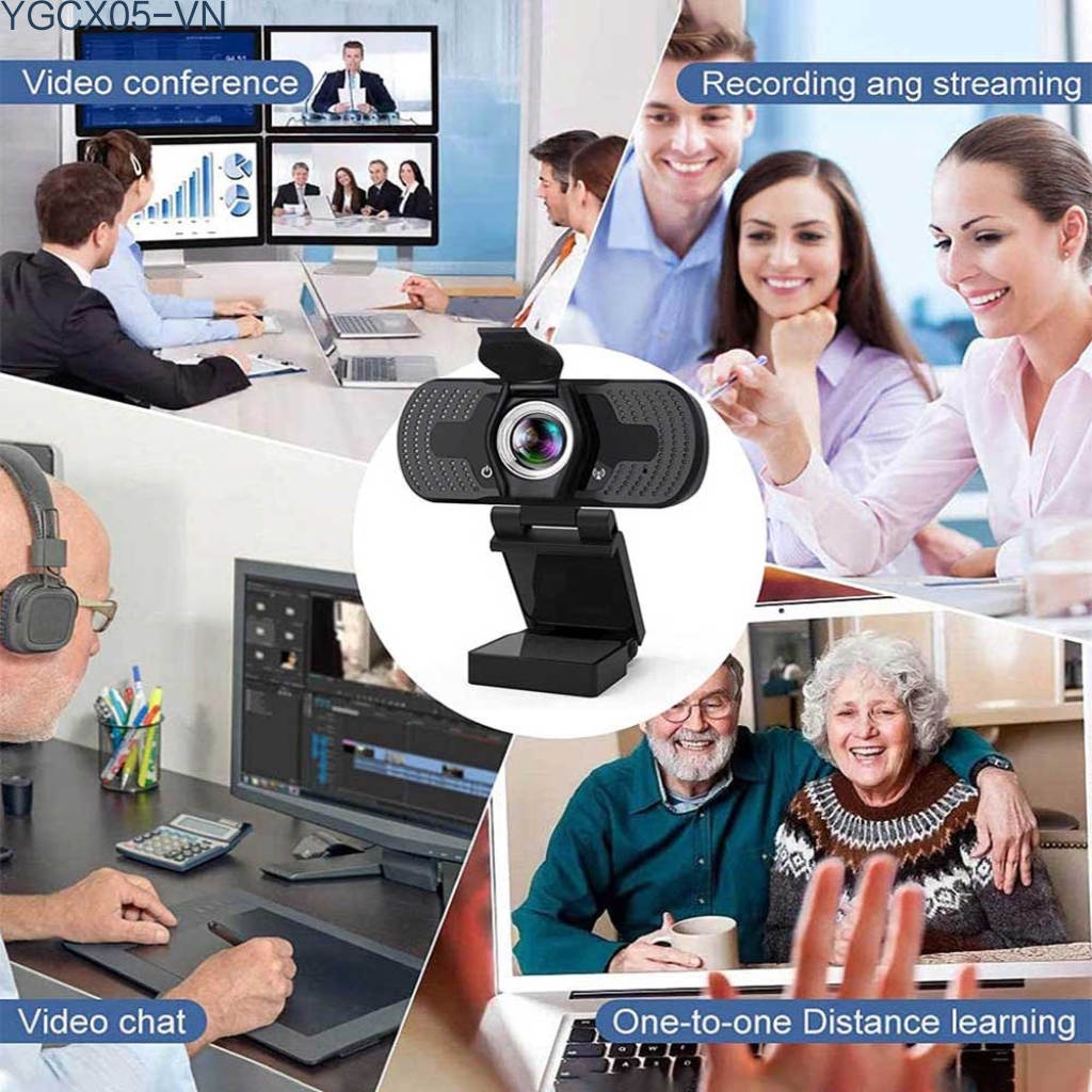 Webcam Hd 1080p Mini Kèm Giá Đỡ Usb Xoay Được Tiện Dụng Cho Máy Tính | BigBuy360 - bigbuy360.vn