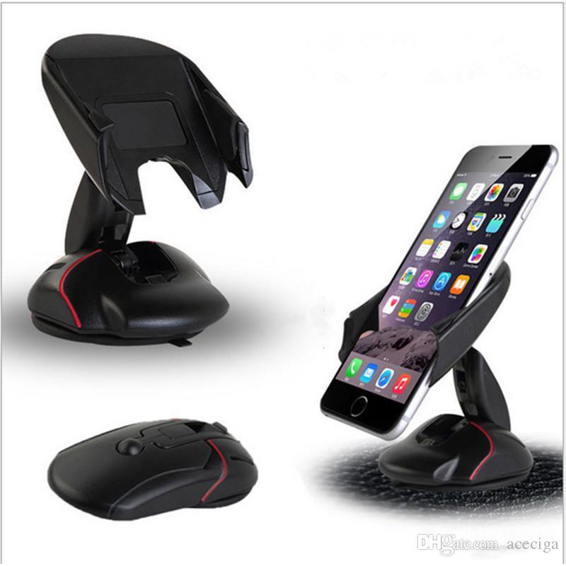 Giá đỡ điện thoại hình chuột máy tính - Kẹp điện thoại dùng trên xe ô tô hít chân không
